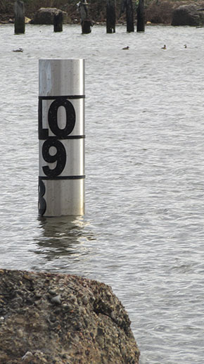 tide gauge at eight feet 